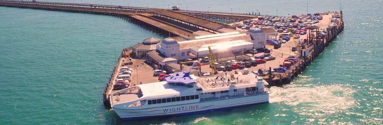 Fastcat arriving into Ryde, Isle of Wight